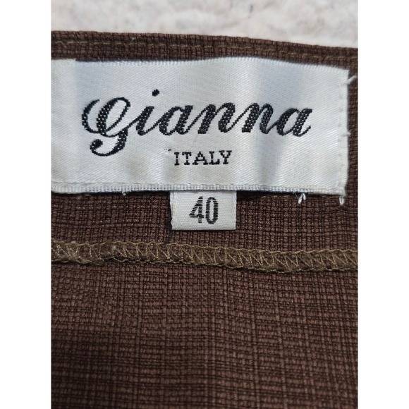 Gianna Italy Brown Maxi Skirt‎ Button Front High Waist A-Line Viscose Vintage - Picture 2 of 13